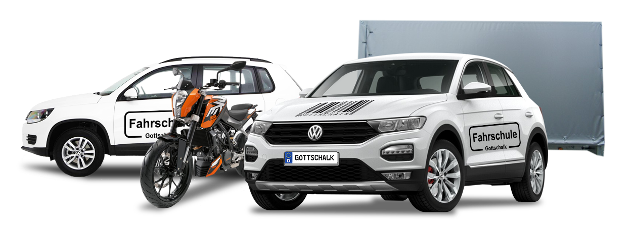 Die Ausbildungsfahrzeuge der Fahrschule Gottschalk